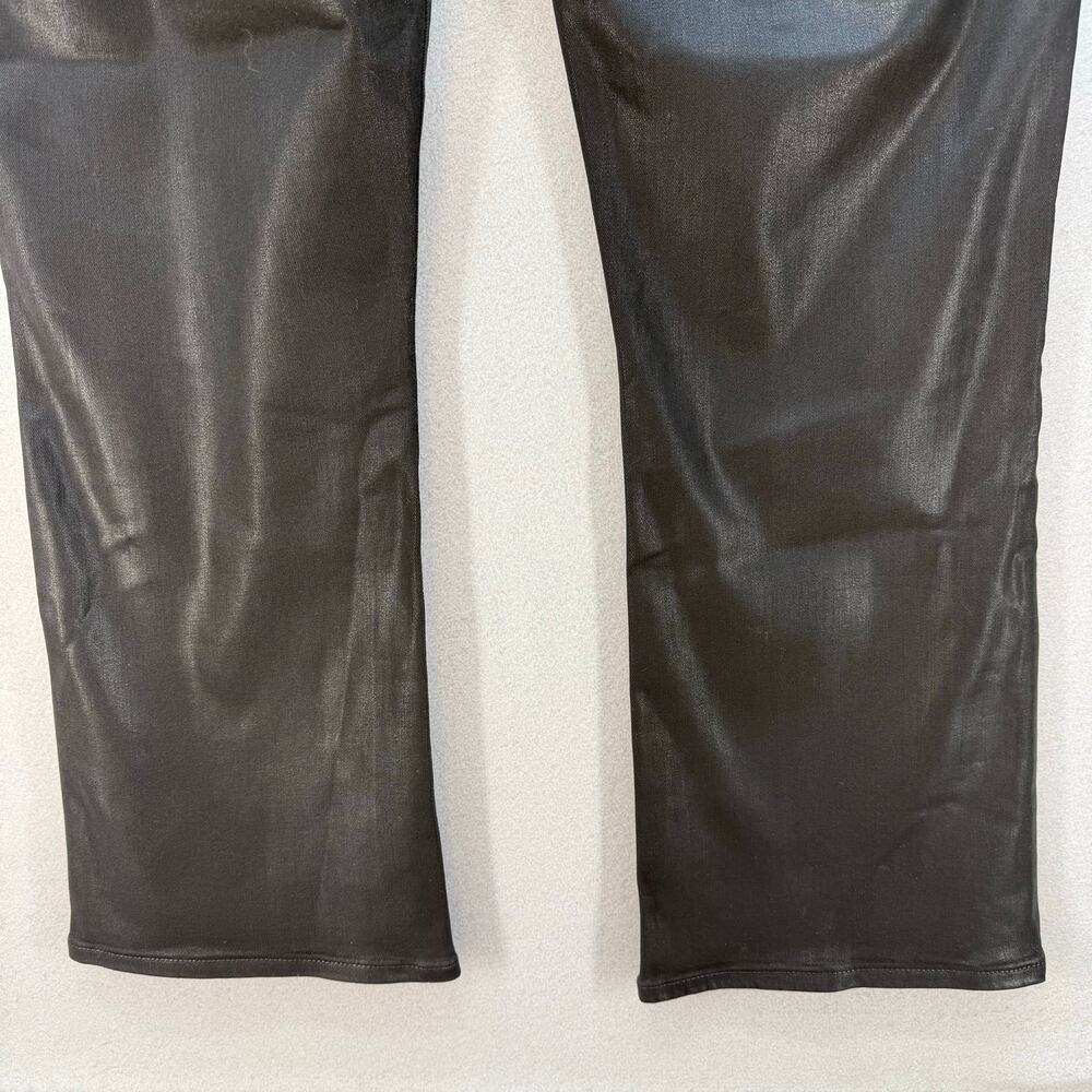 Paige Pants Women's 33 (16) Black Claudine Transend Lux Coating Antrhopologie - Picture 4 of 16